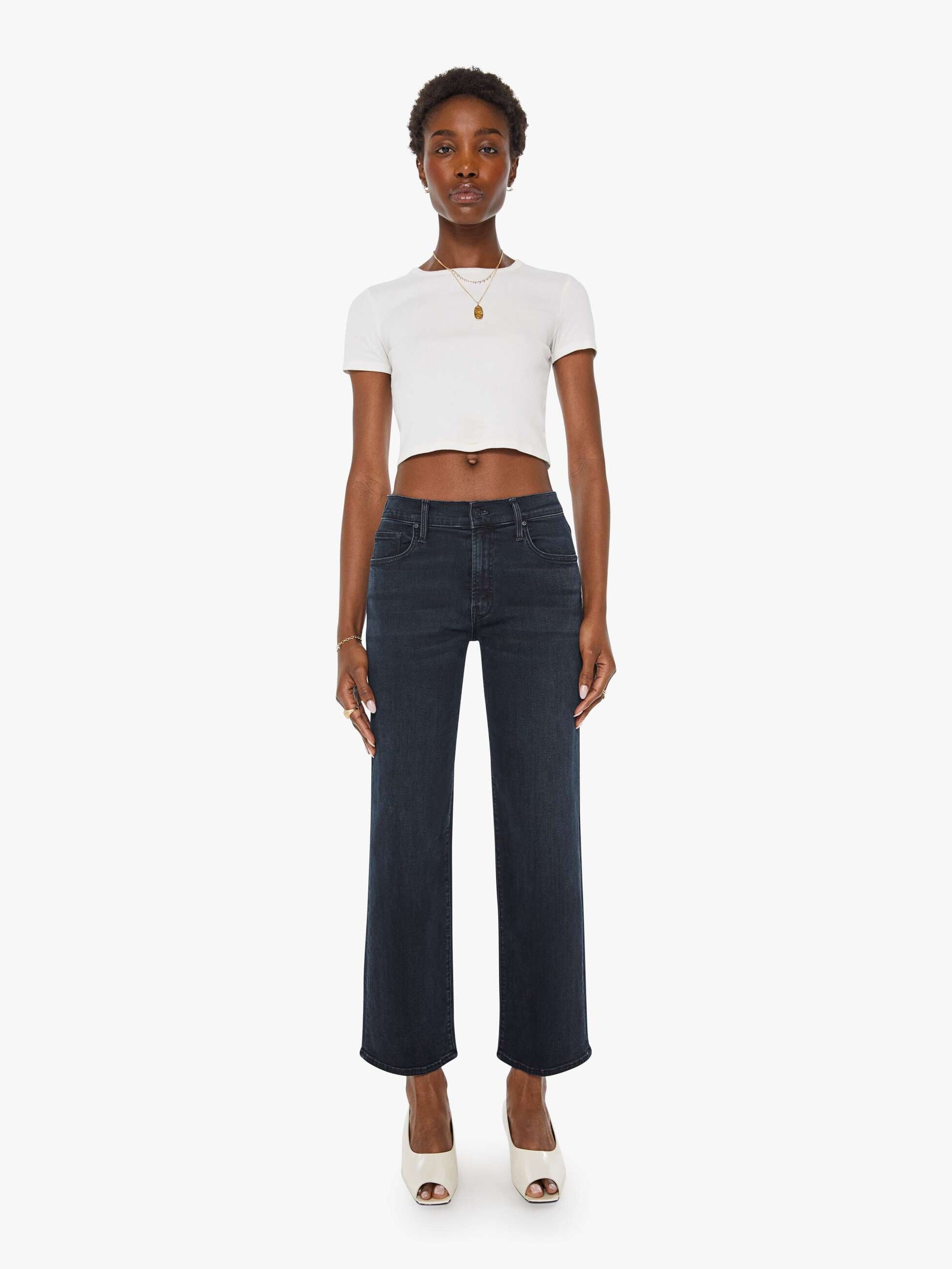 Mother Denim Women The Mid Rise Zip Rambler Ankle