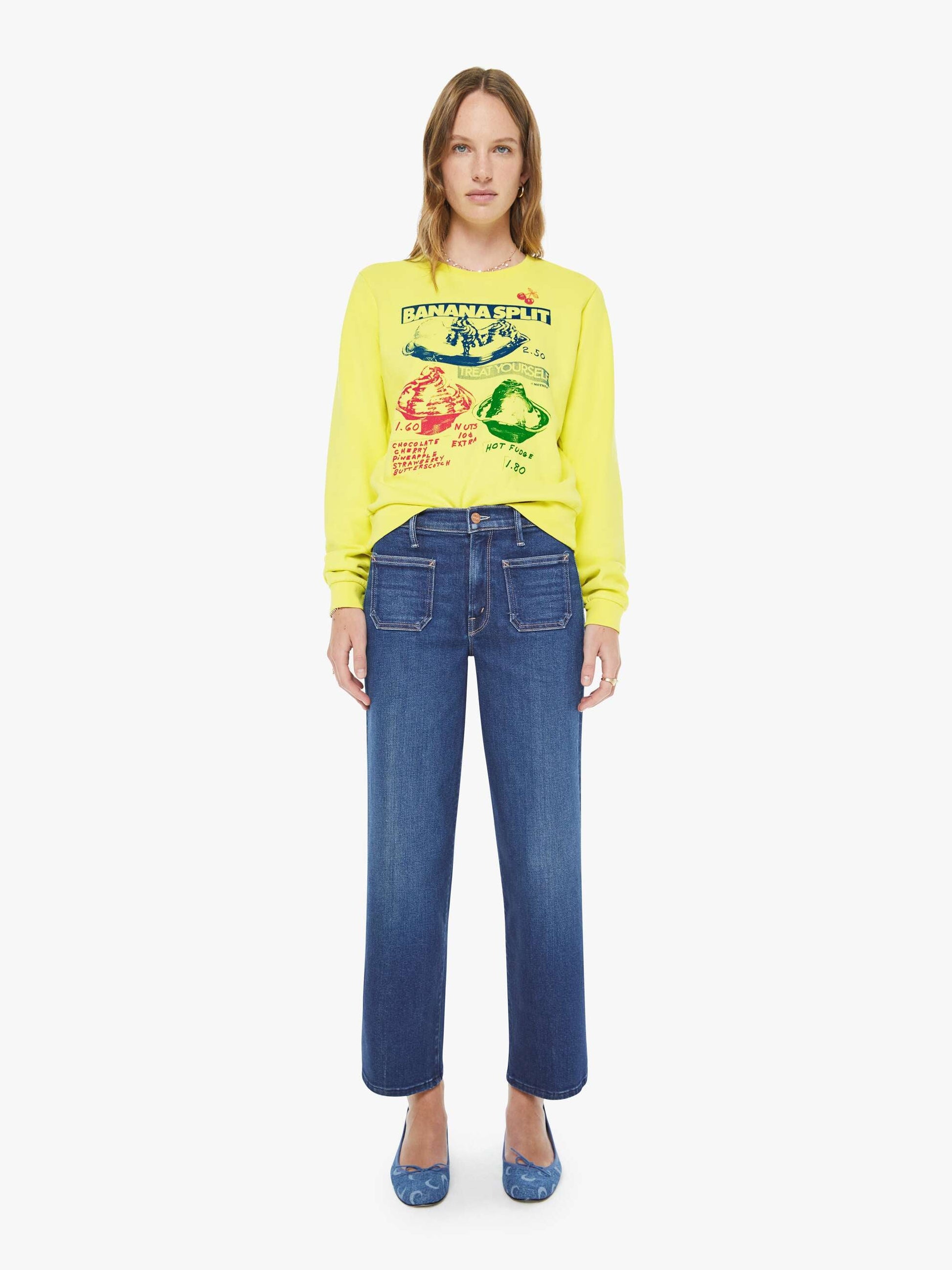 Mother Denim Women The Patch Pocket Mid Rise Maven Ankle