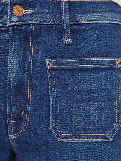 Mother Denim Women The Patch Pocket Mid Rise Maven Ankle