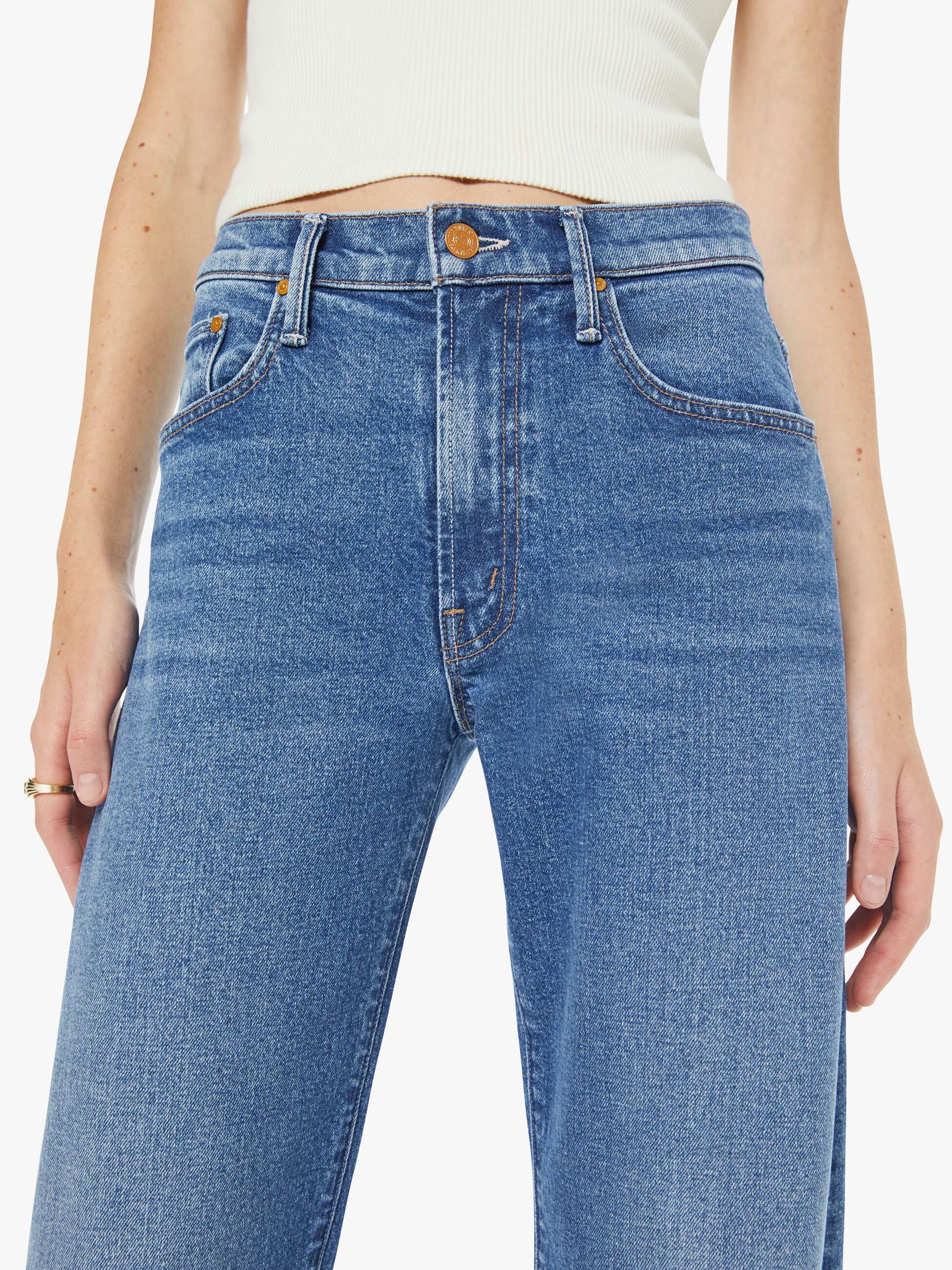 Mother Denim Women The Mid Rise Lasso Heel