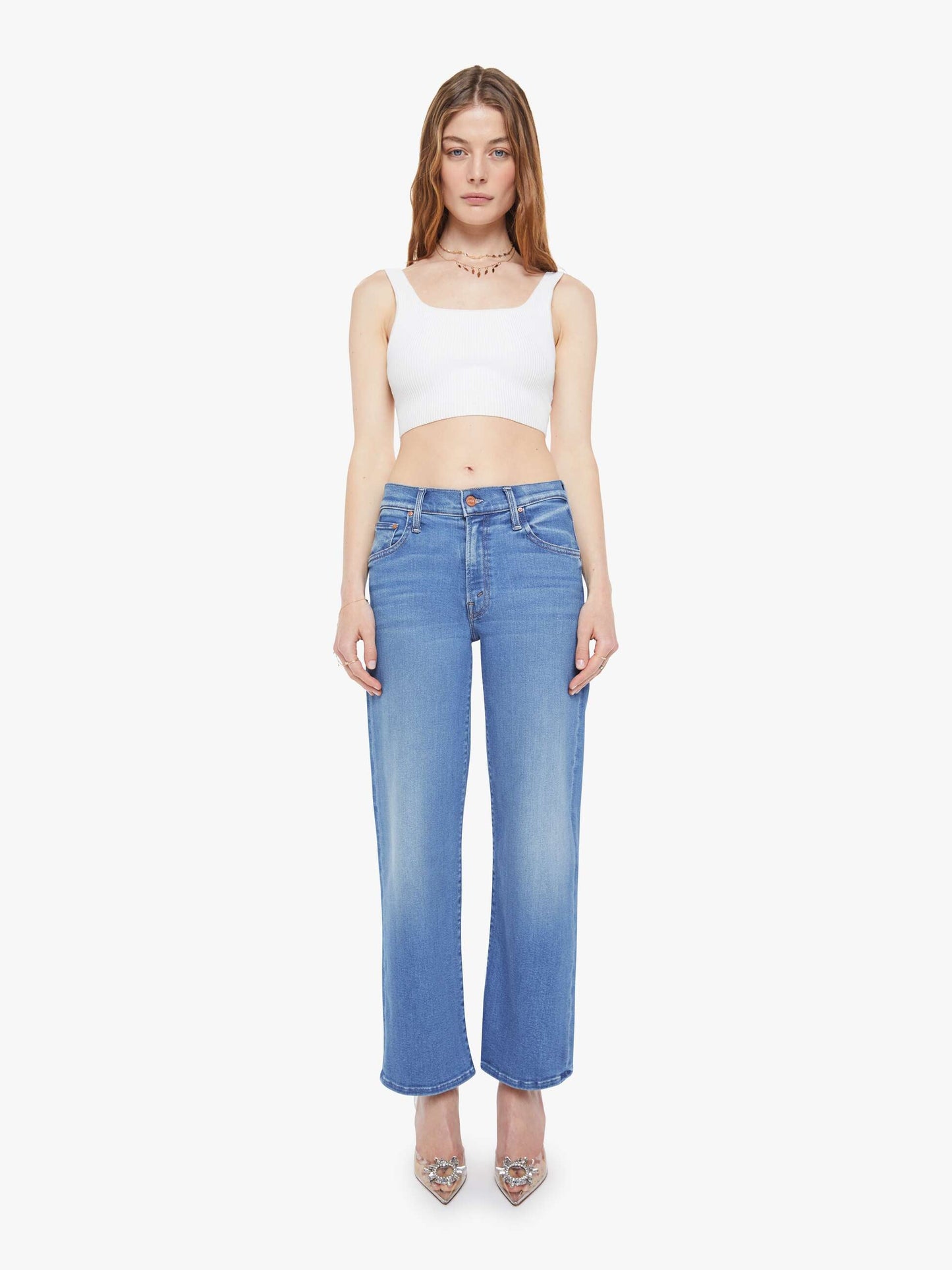Mother Denim Women The Mid Rise Rambler Zip Ankle