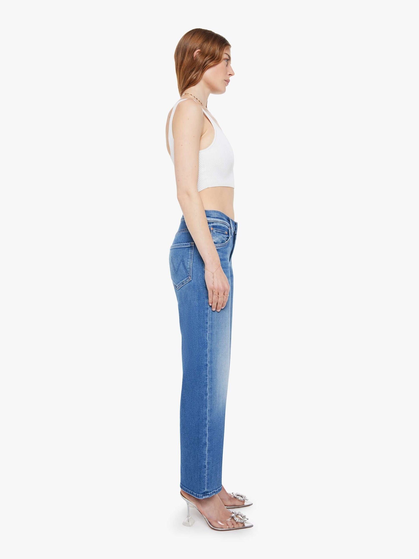 Mother Denim Women The Mid Rise Rambler Zip Ankle