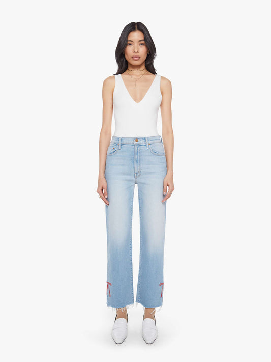 Mother Denim Women The Rambler Zip Slice Hover Fray