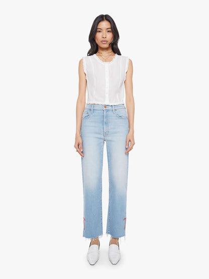 Mother Denim Women The Rambler Zip Slice Hover Fray