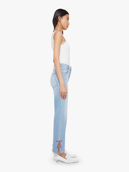 Mother Denim Women The Rambler Zip Slice Hover Fray