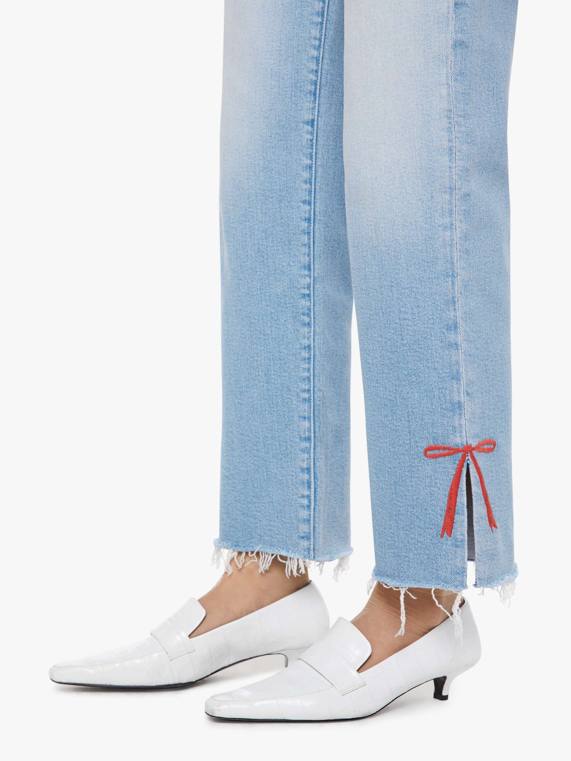 Mother Denim Women The Rambler Zip Slice Hover Fray