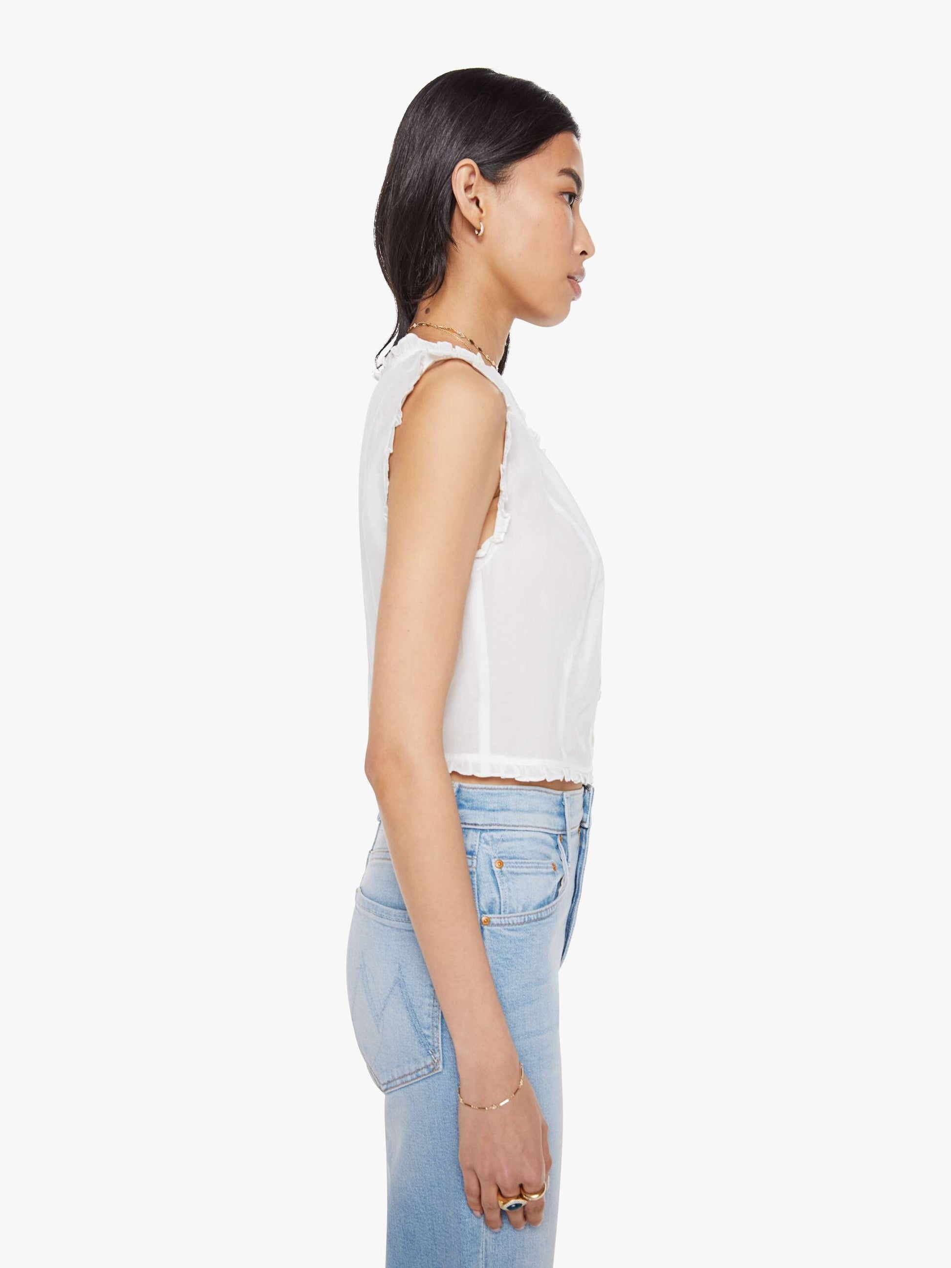 Mother Denim Women The Rambler Zip Slice Hover Fray