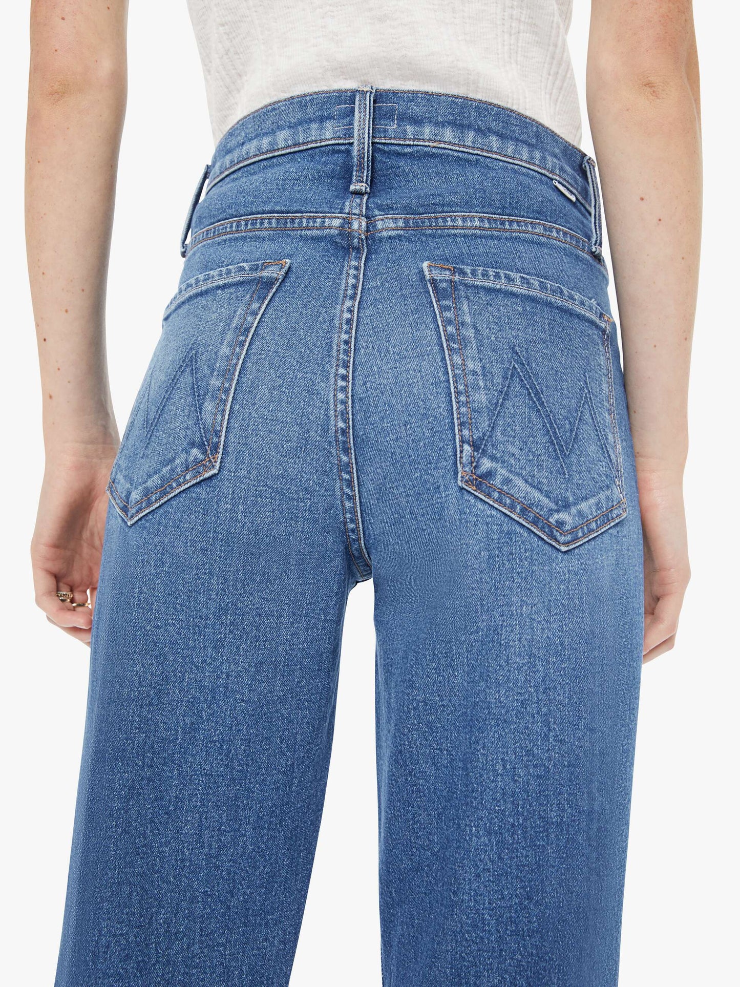 Mother Denim Women High Waisted Bookie Sneak