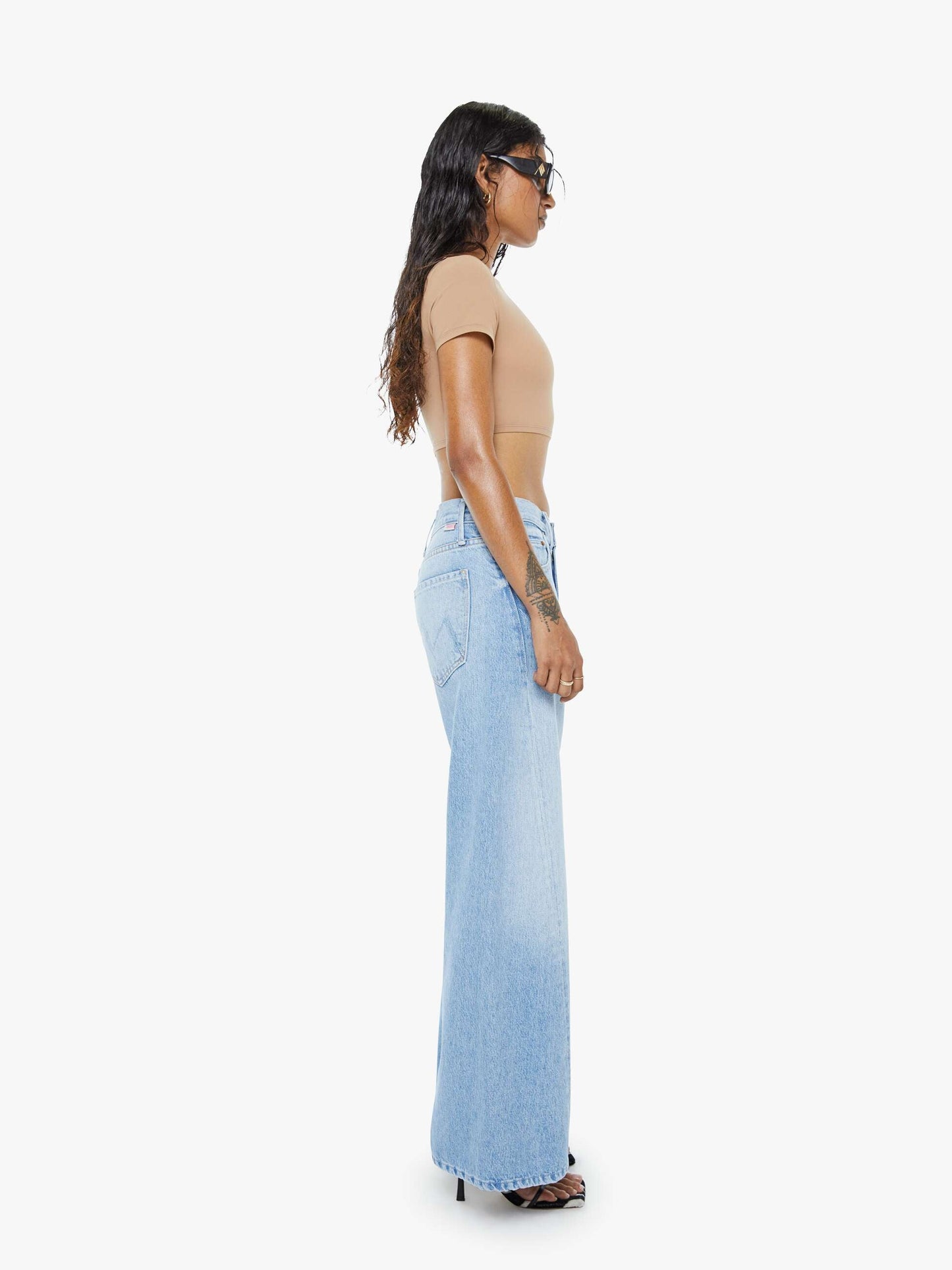 Mother Denim Women PETITES The Lil Lemon Twist Sneak
