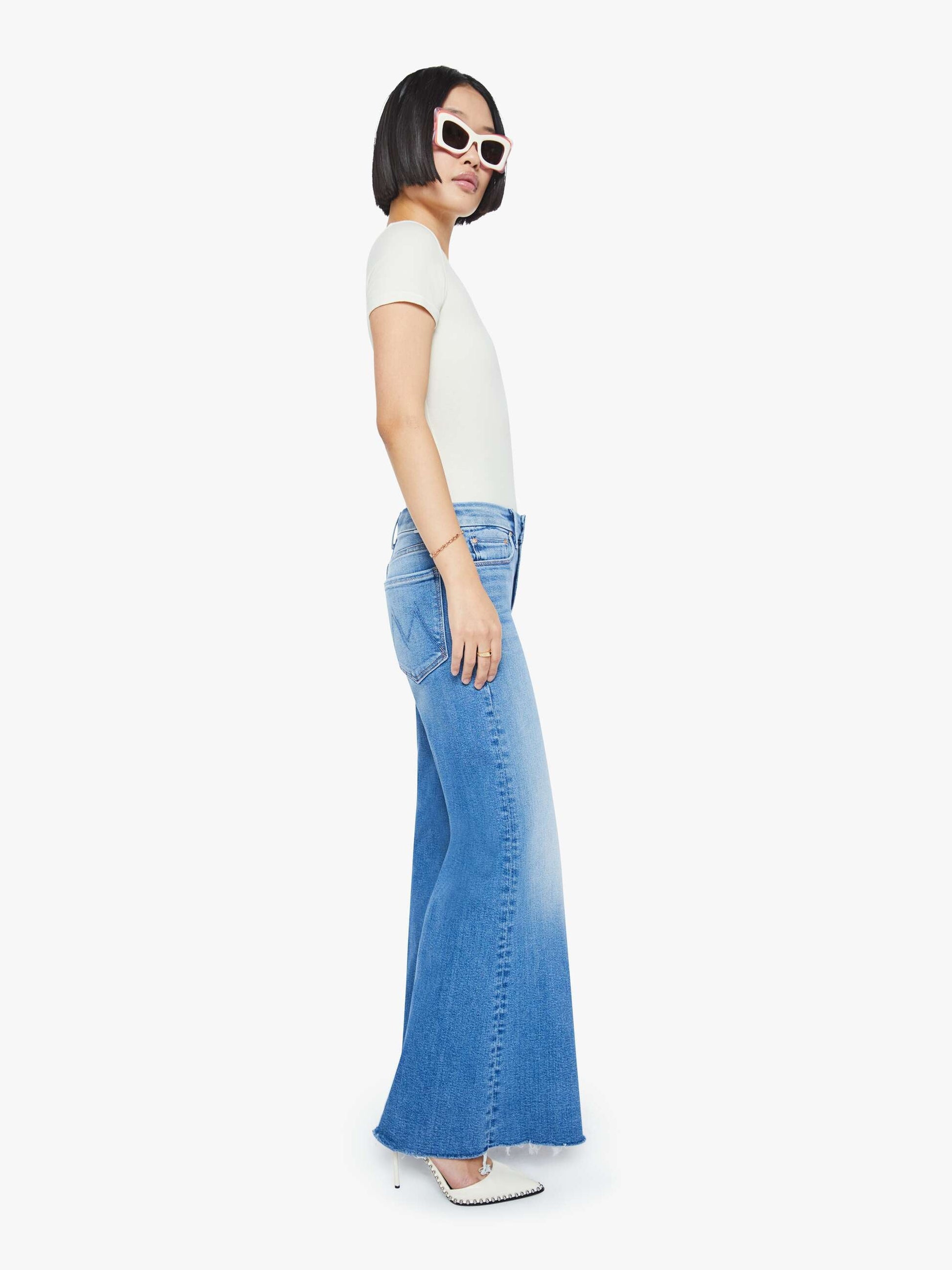 Mother Denim Women PETITES The Lil Roller Fray