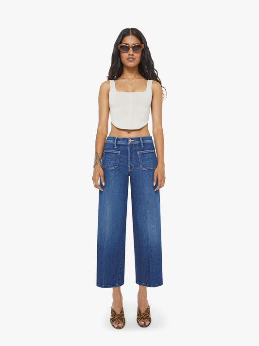 Mother Denim Women PETITES The Lil Patch Pocket Mid Rise Maven Ankle