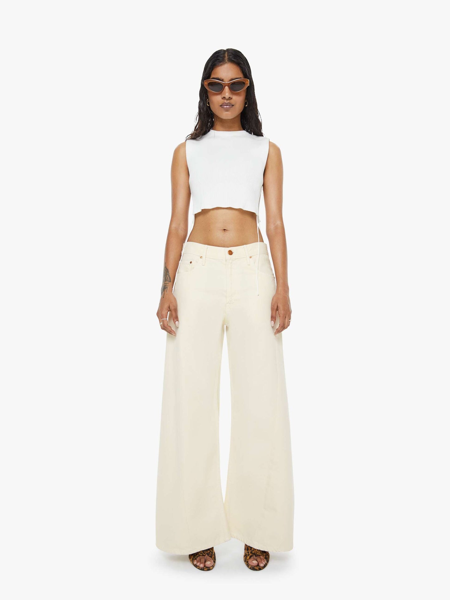 Mother Denim Women PETITES The Lil Lemon Twist Sneak
