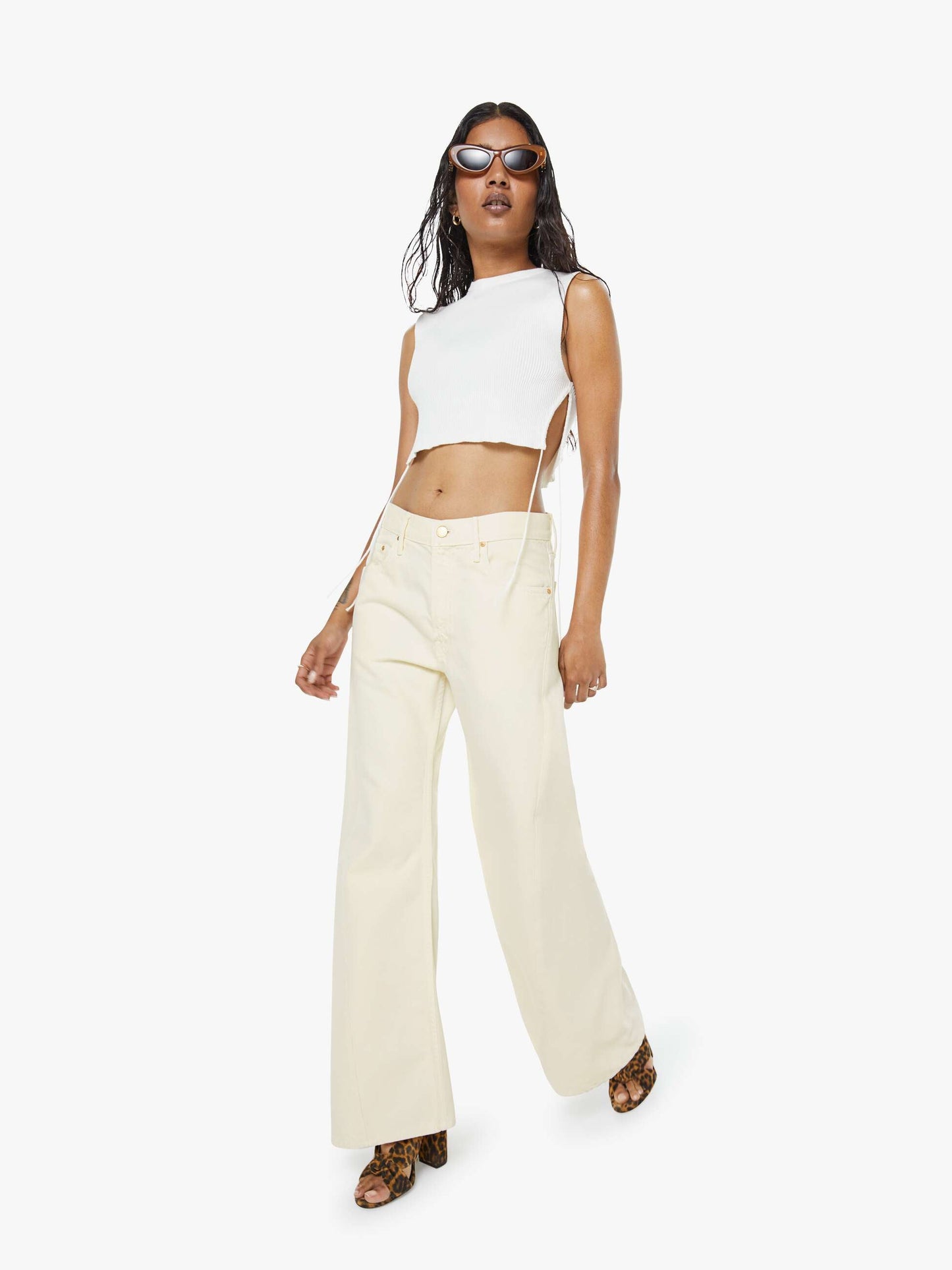 Mother Denim Women PETITES The Lil Lemon Twist Sneak