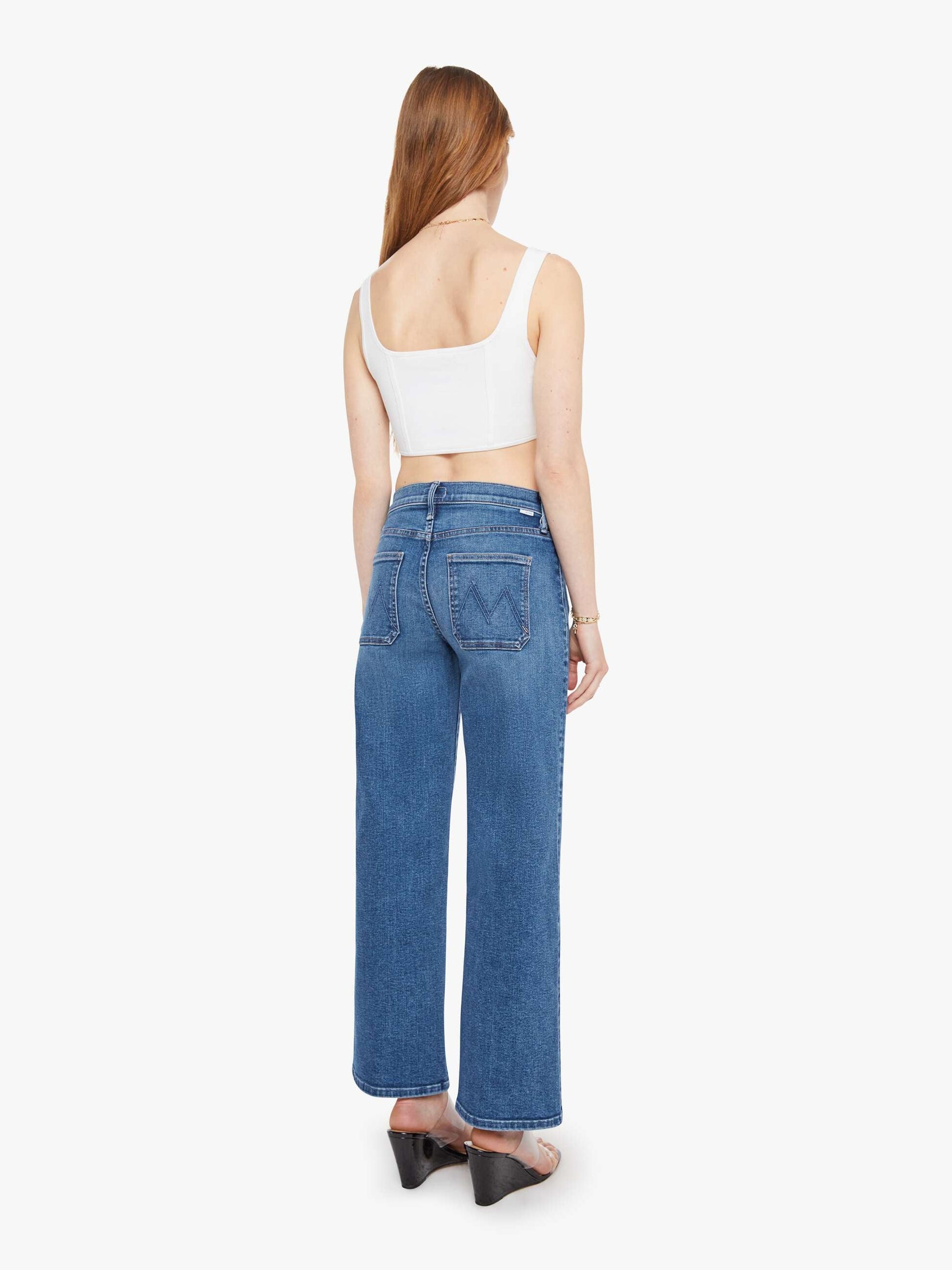 Mother Denim Women The Patch Pocket Mid Rise Maven Ankle