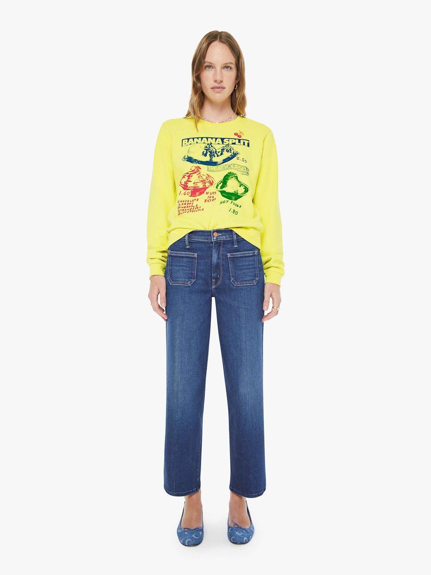 Mother Denim Women The Patch Pocket Mid Rise Maven Ankle