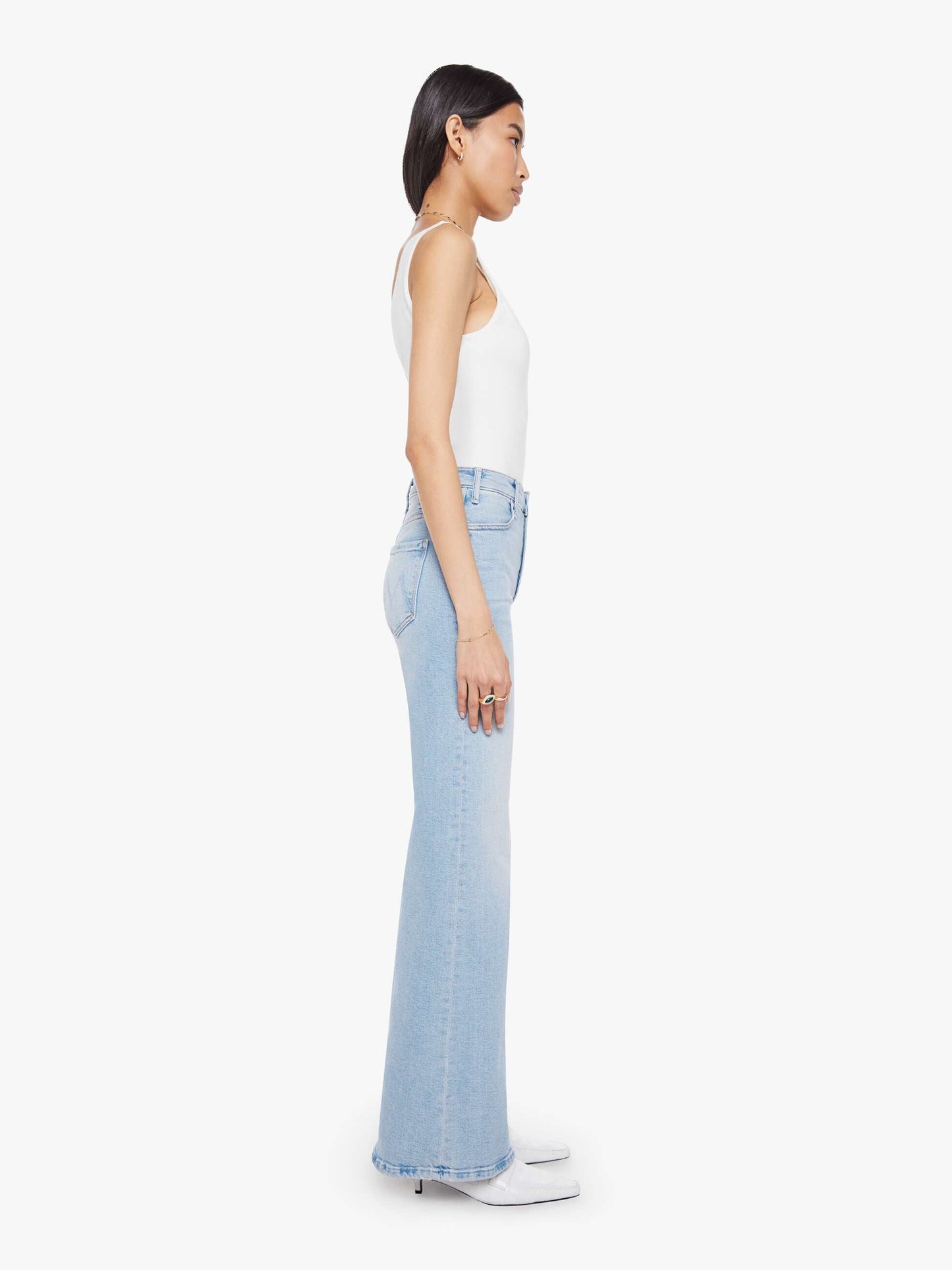 Mother Denim Women The Hustler Roller Sneak