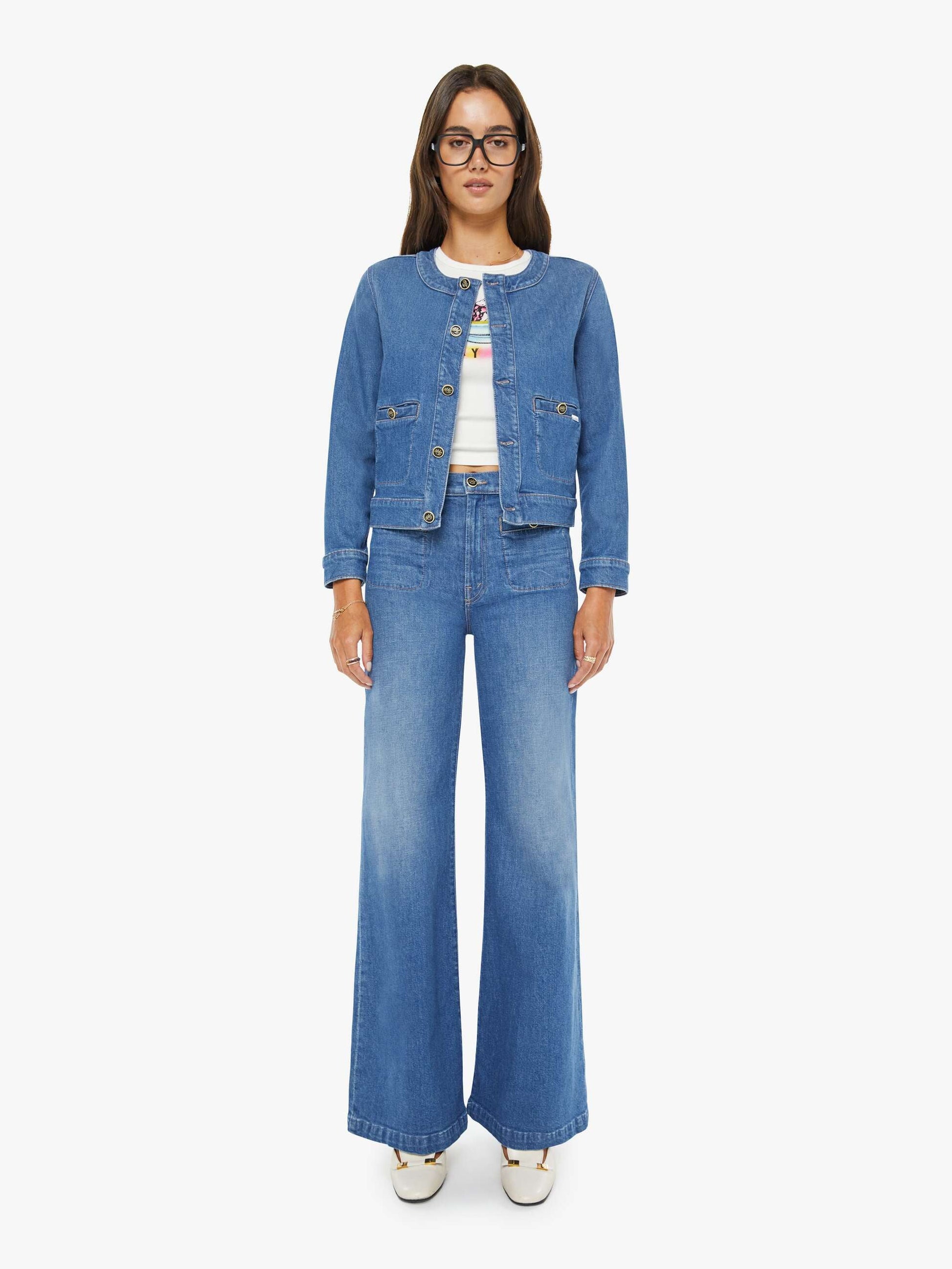 Mother Denim Women The Stashed Hustler Roller Sneak