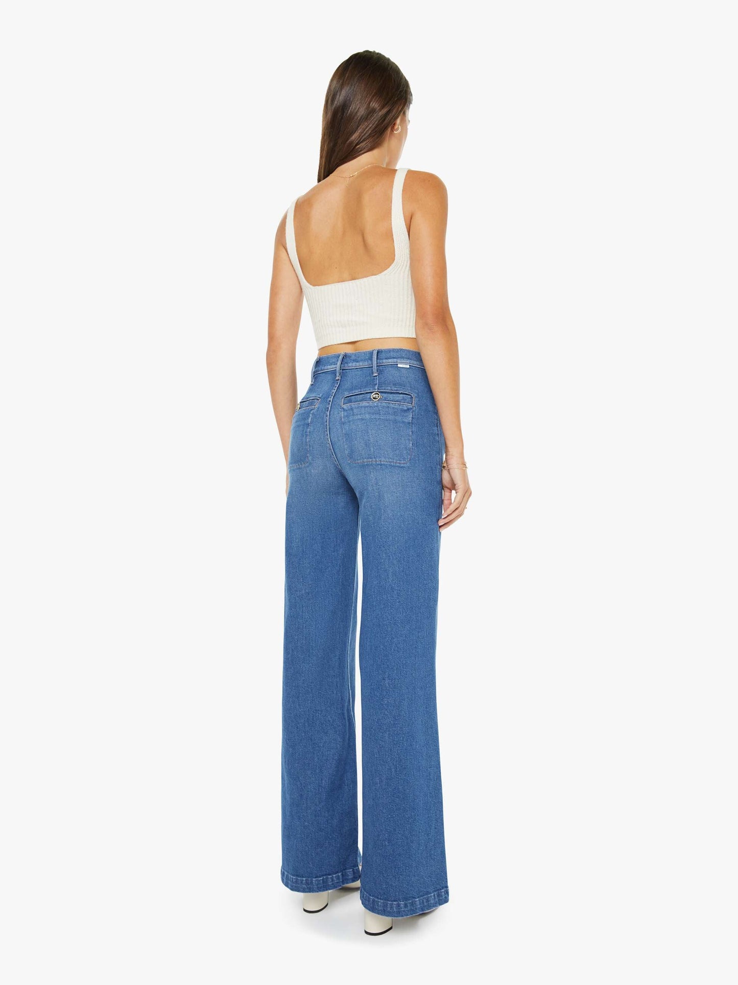 Mother Denim Women The Stashed Hustler Roller Sneak