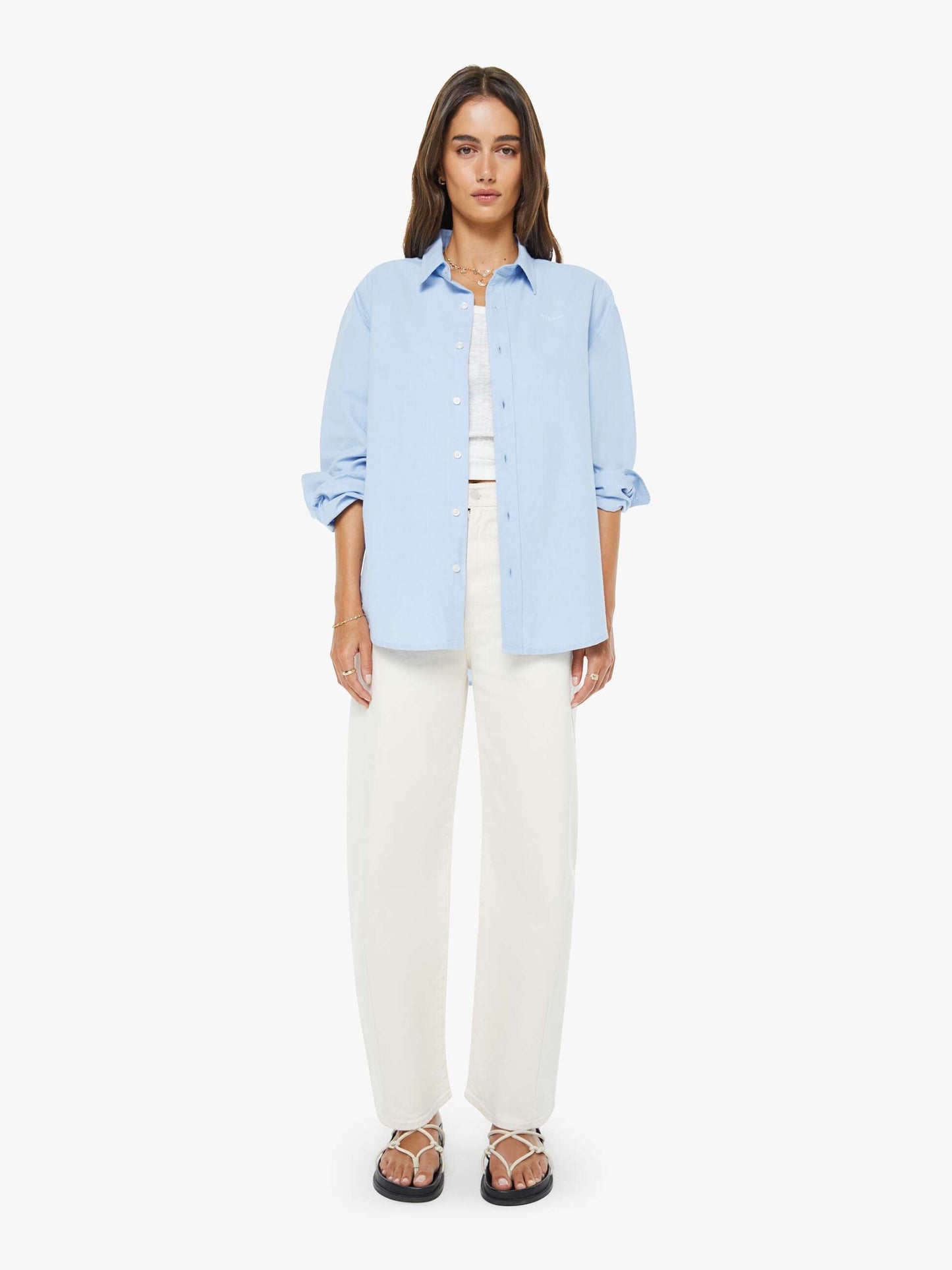 Mother Denim Women The Whole Lot Zip Twist Fray