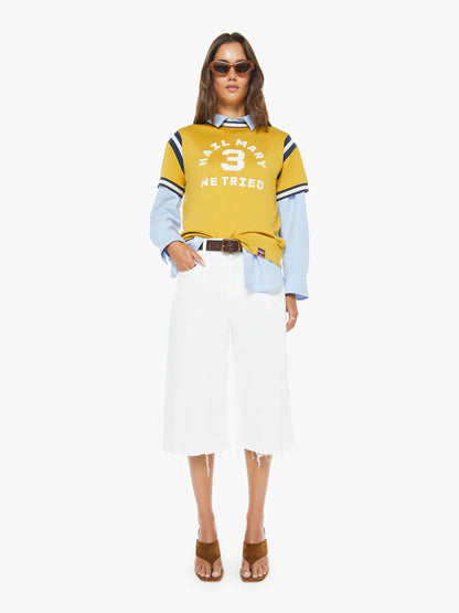 Mother Denim Women The Whole Lot Zip Twist Fray