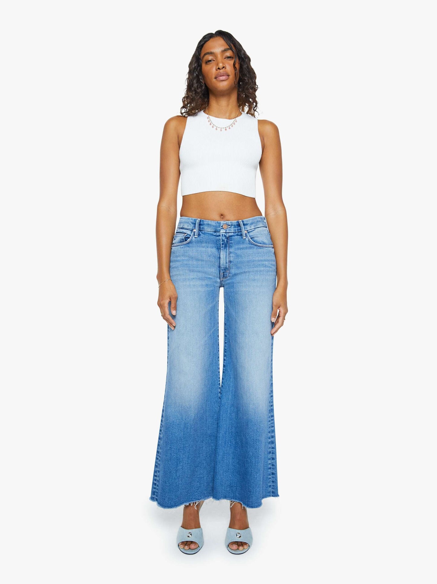 Mother Denim Women The Roller Fray