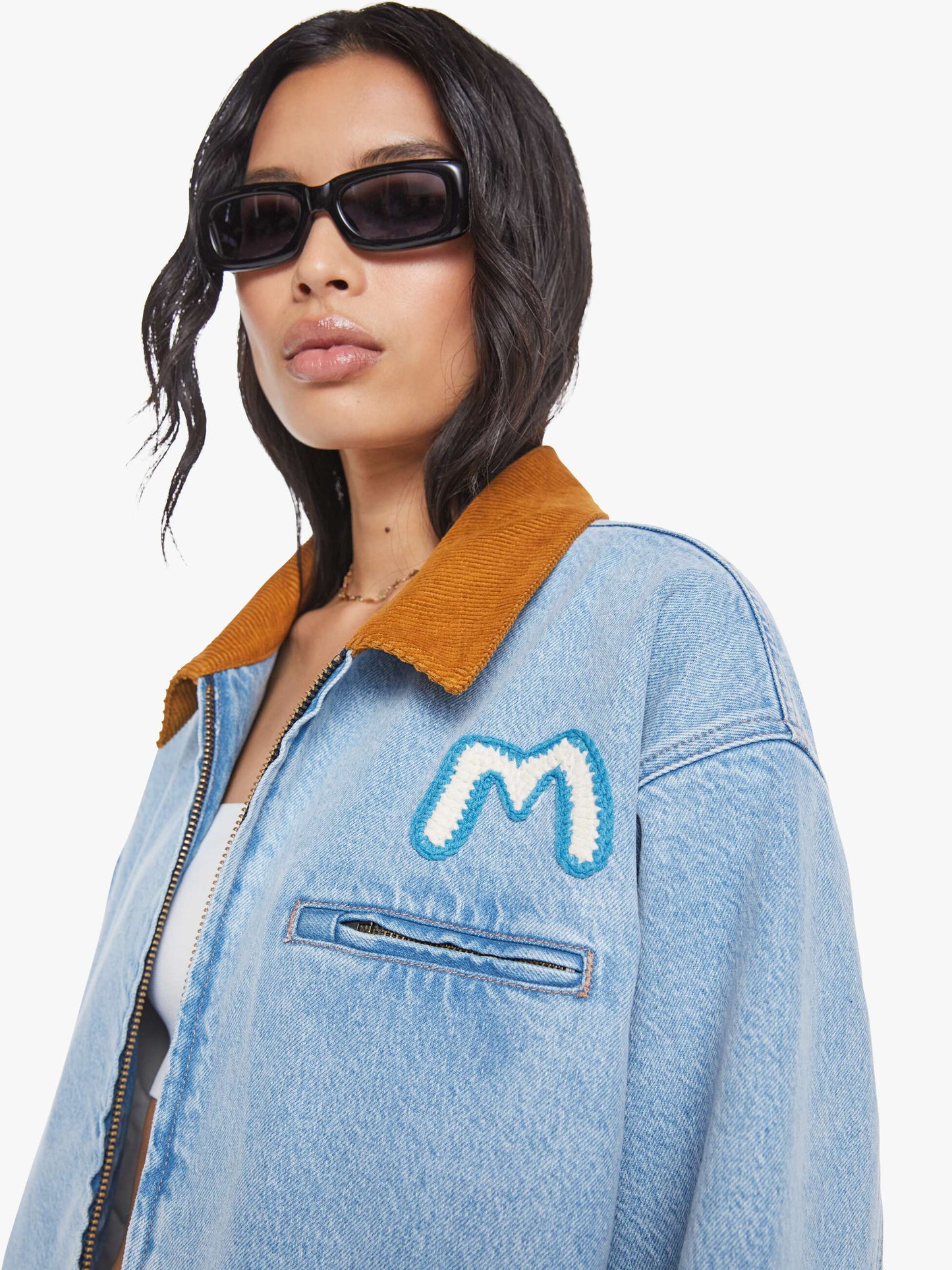 Mother Denim Women SNACKS! The Nacho Double Dip Nerdy Fray