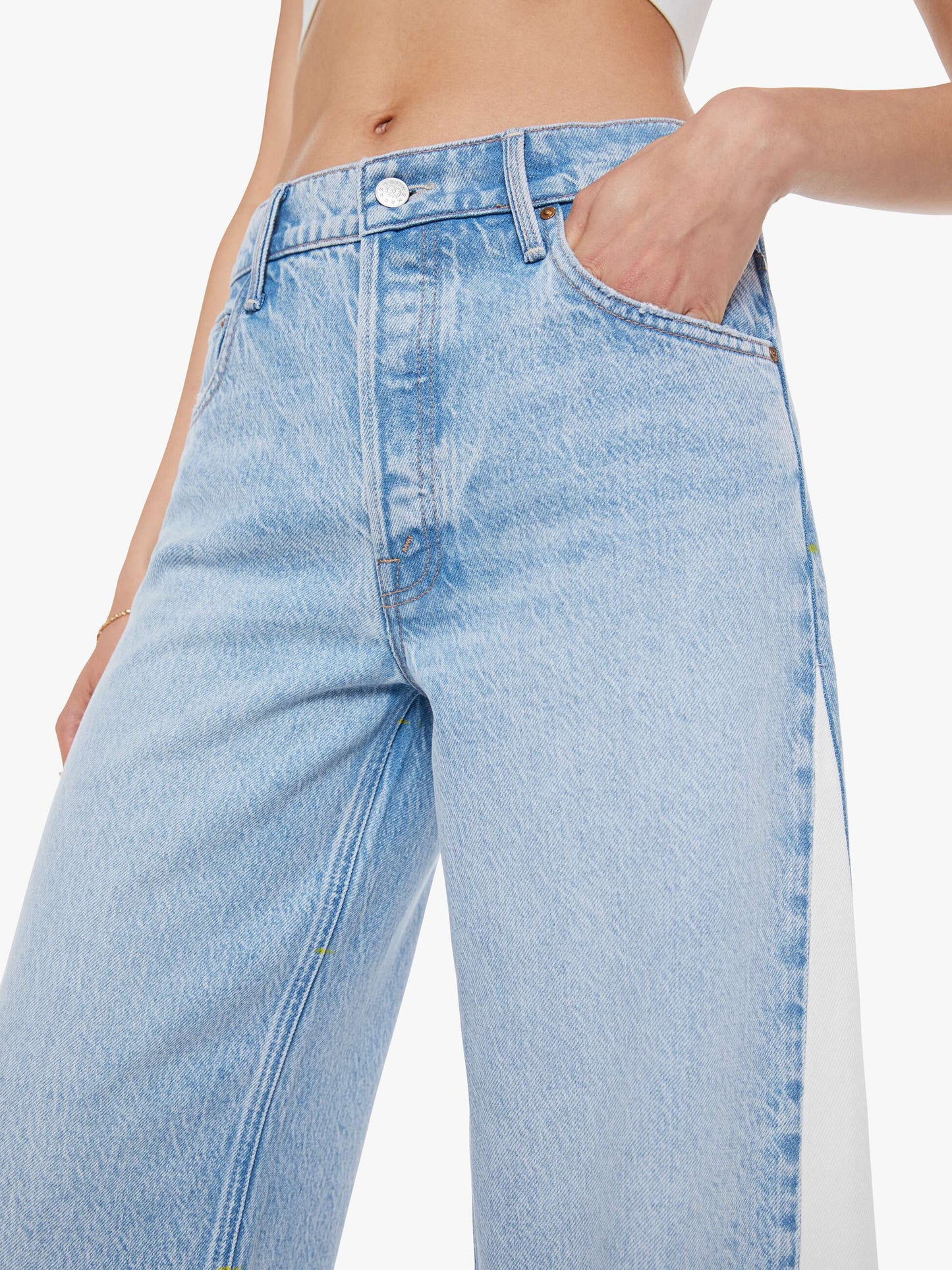 Mother Denim Women SNACKS! The Nacho Double Dip Nerdy Fray