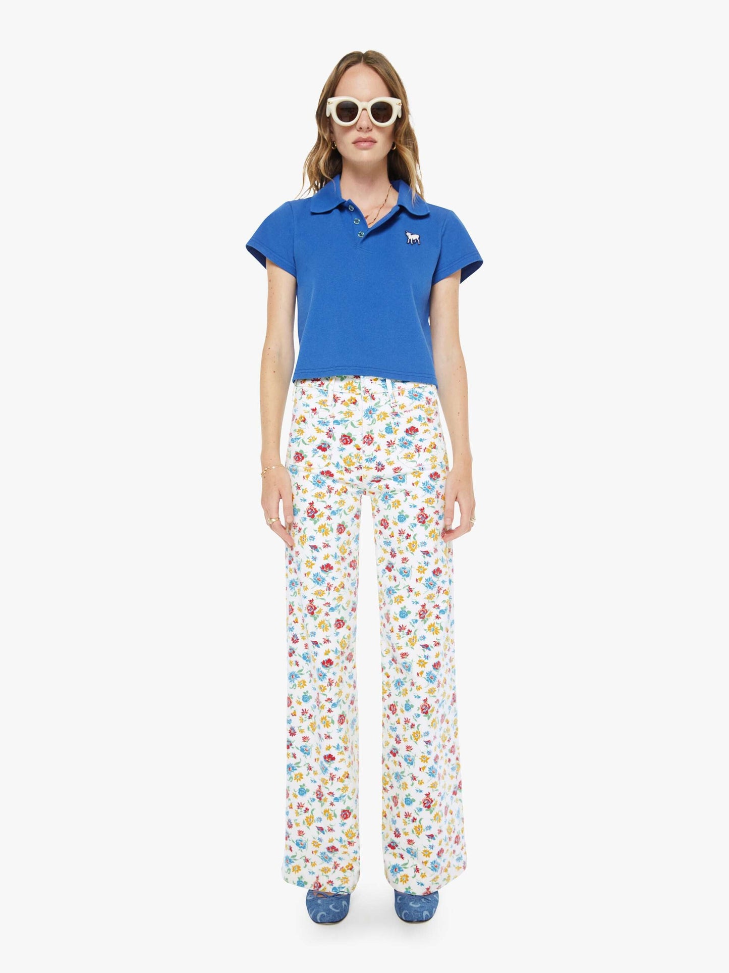 Mother Denim Women The Hustler Roller Patch Pocket Sneak