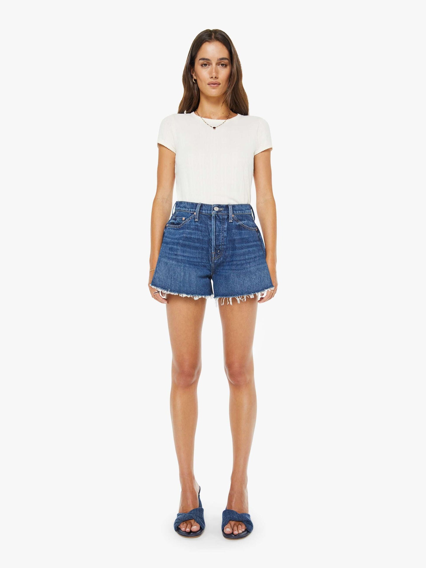 Mother Denim Women The Flutter Short Fray