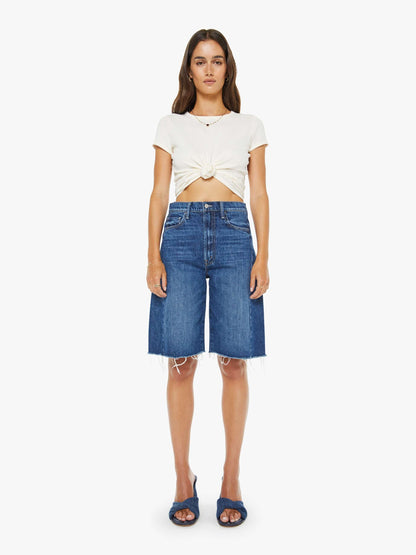 Mother Denim Women The Half-Pipe Bermuda Fray