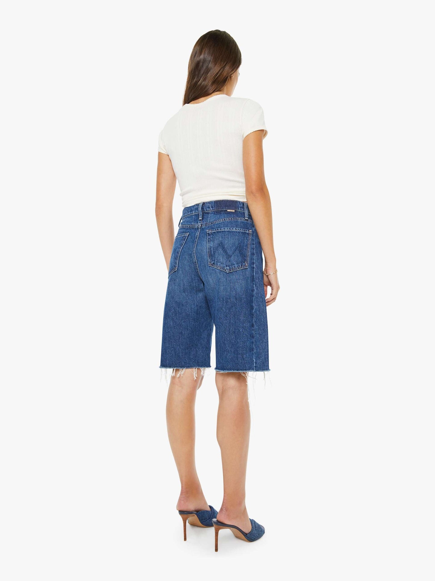 Mother Denim Women The Half-Pipe Bermuda Fray