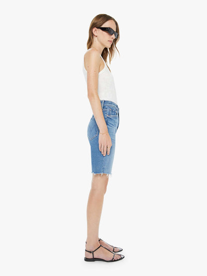Mother Denim Women High Waisted Rider Bermuda Short Fray