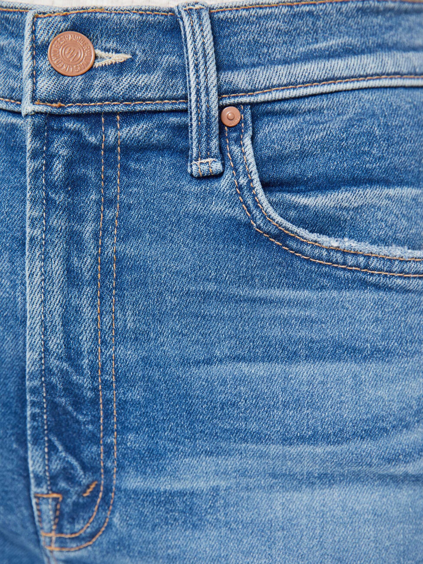 Mother Denim Women High Waisted Rider Bermuda Short Fray