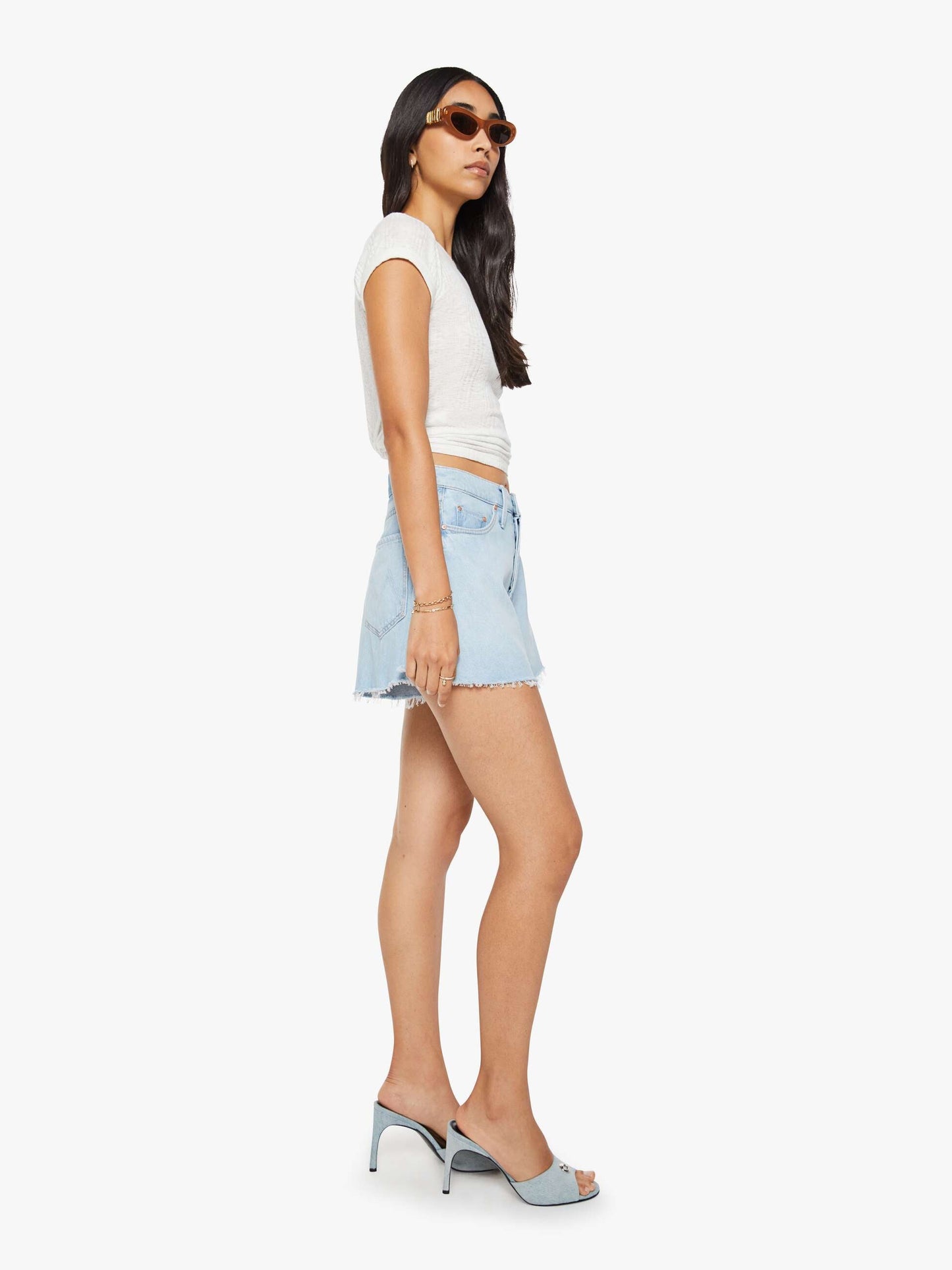 Mother Denim Women The Flutter Short Fray
