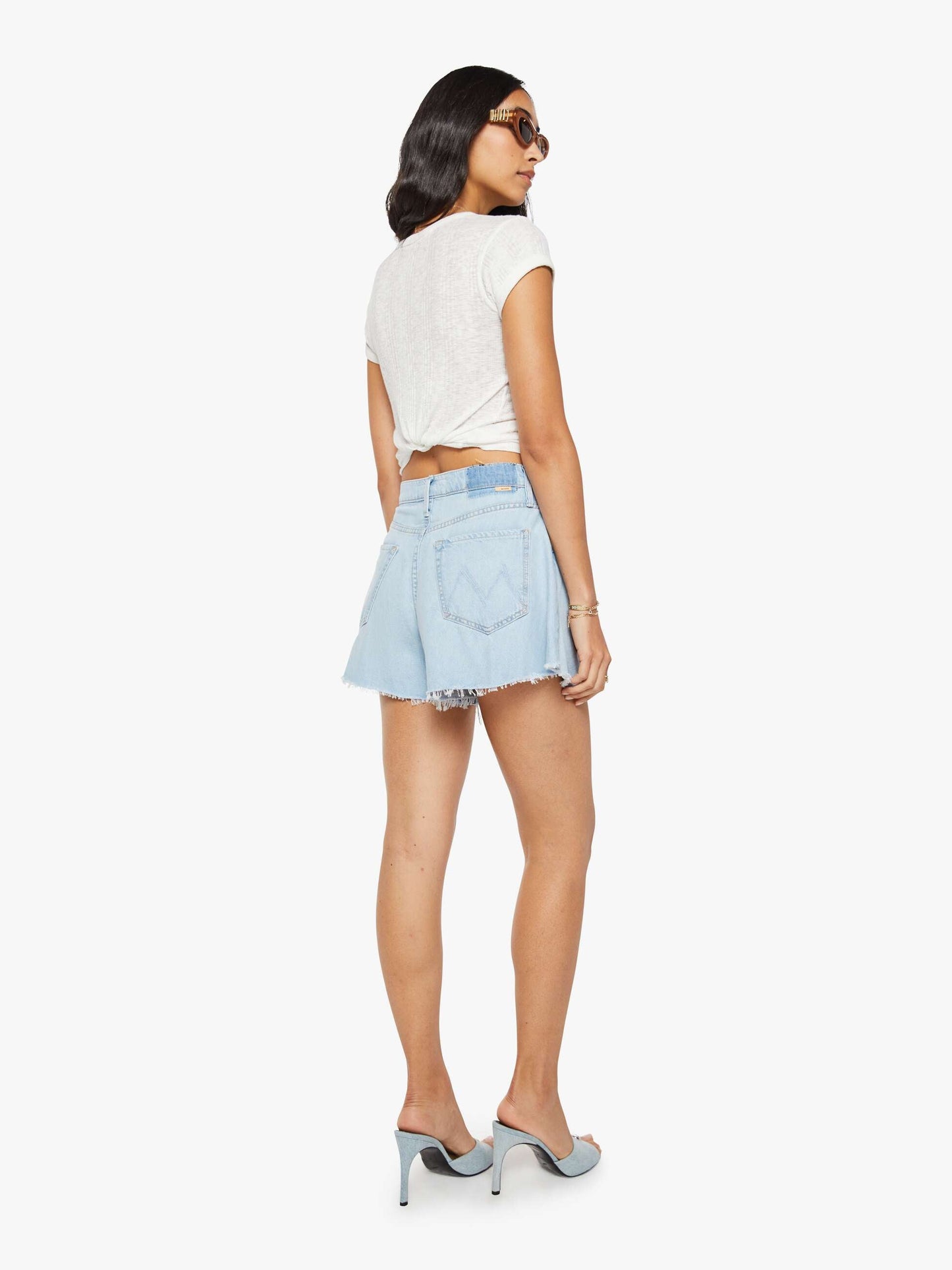 Mother Denim Women The Flutter Short Fray