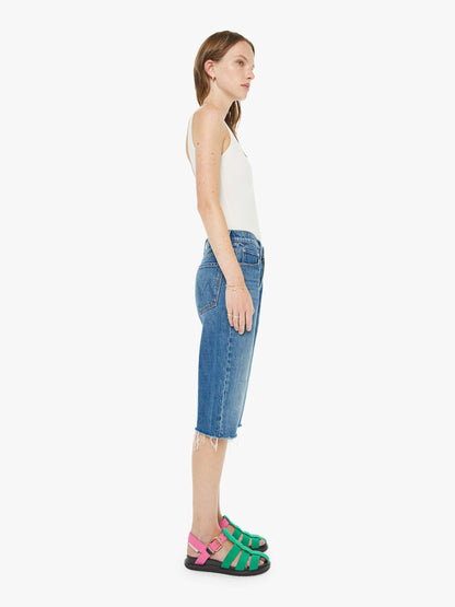 Mother Denim Women The Kick It Half N' Half Fray