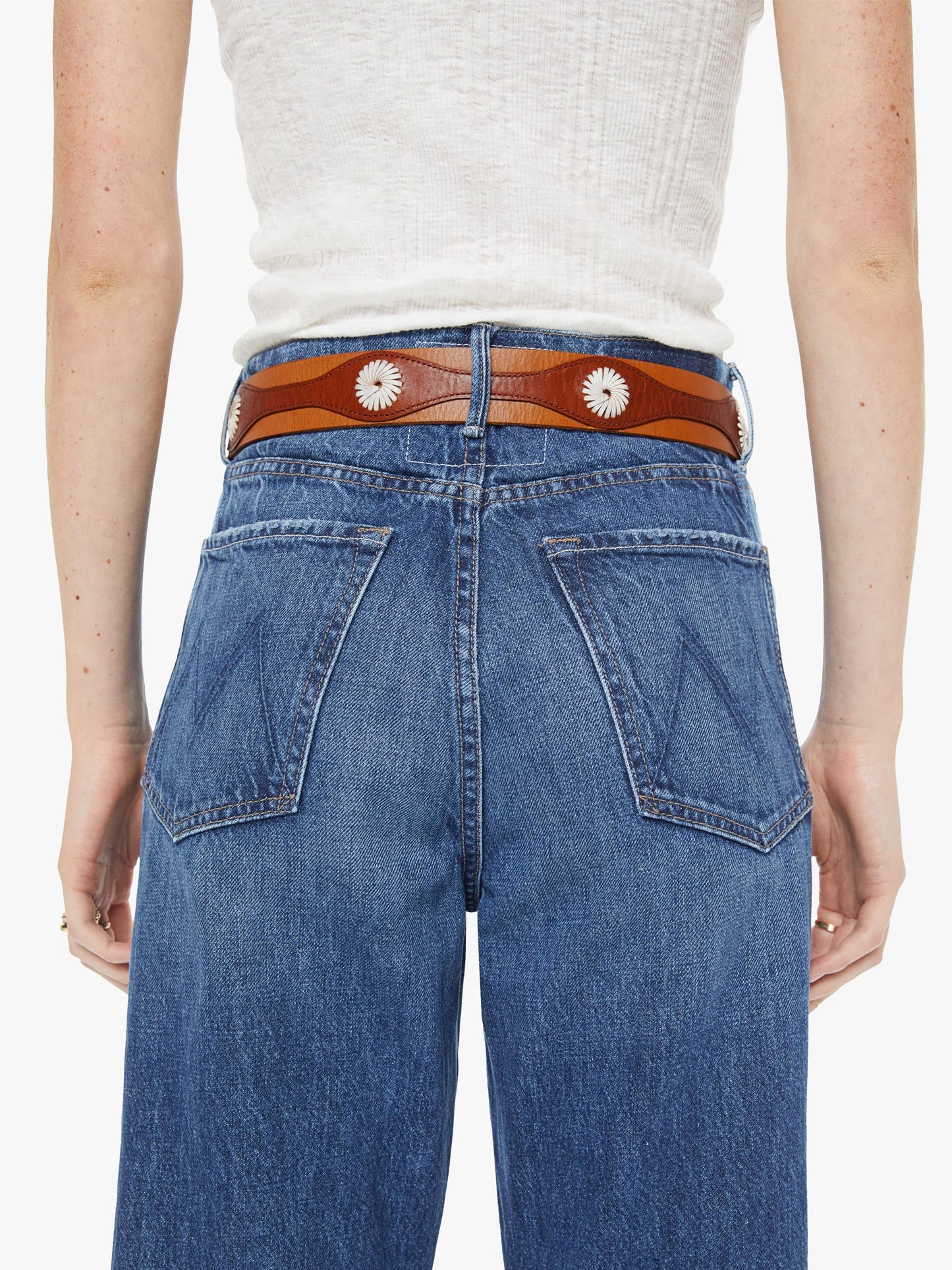 Mother Denim Women The 2 Tone Leather Belt