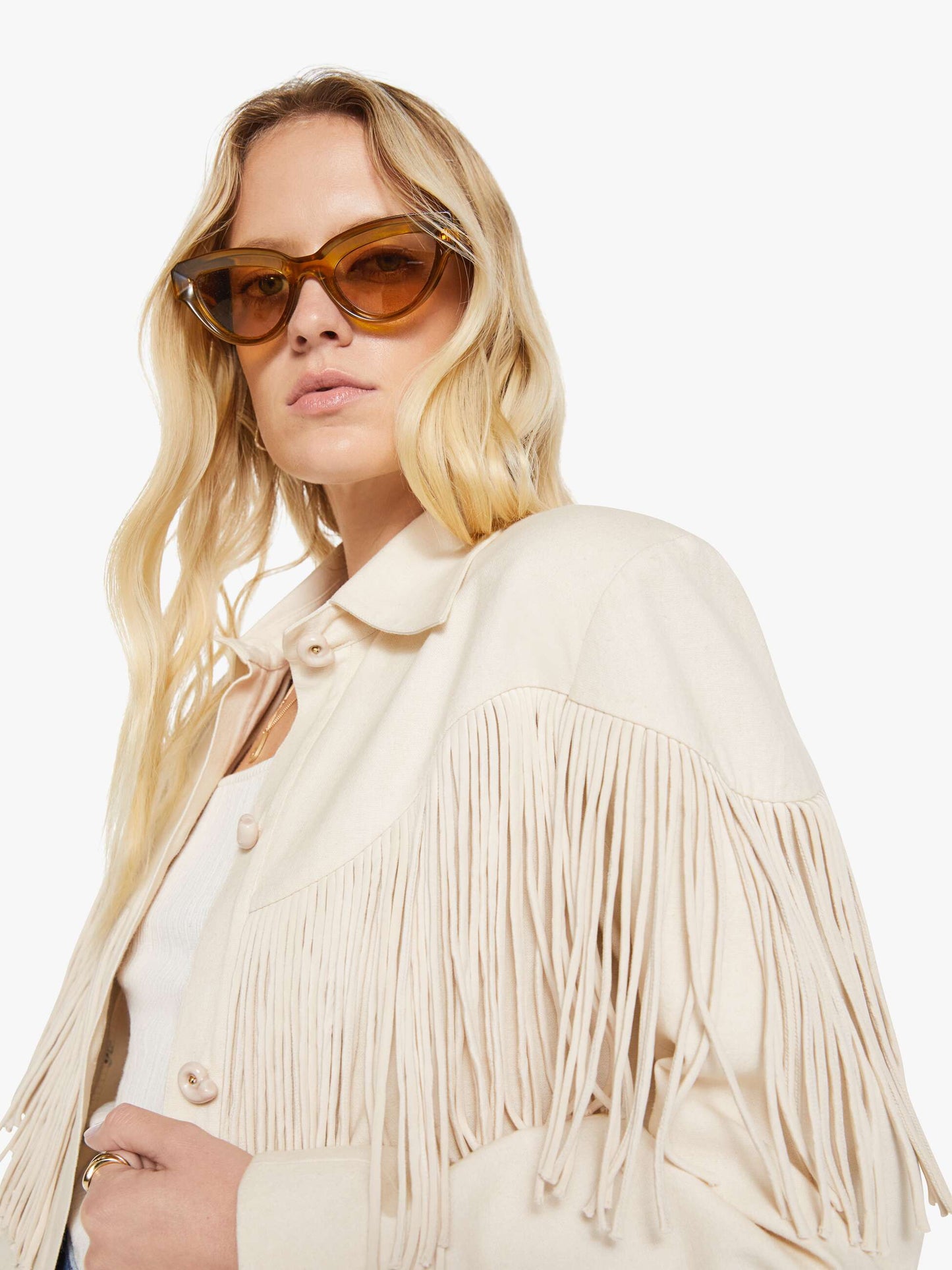 Mother Denim Brands Alix of Bohemia Jude Fringe Jacket