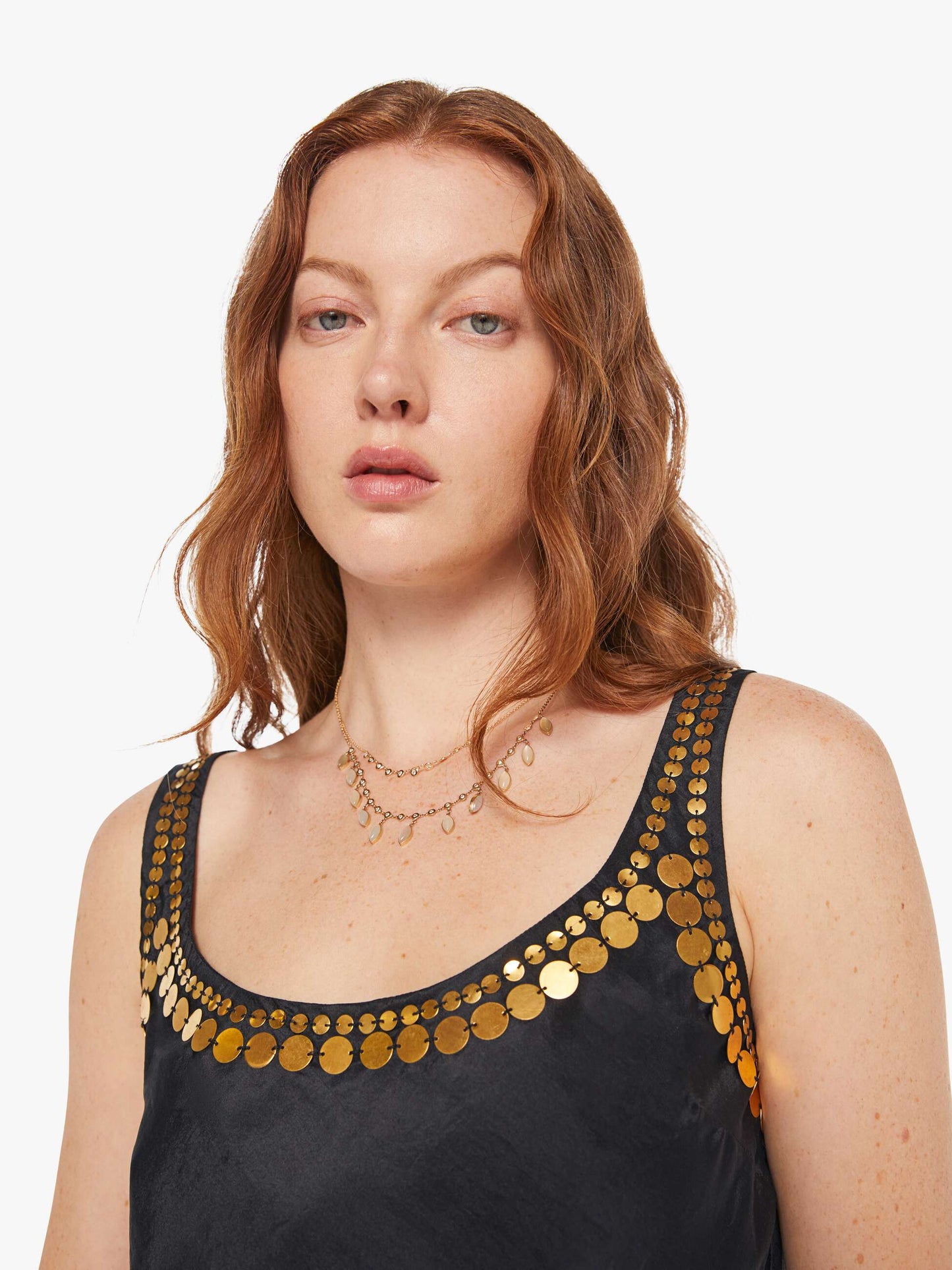 Mother Denim Brands Alix Of Bohemia Fiona Gilded Coin Top