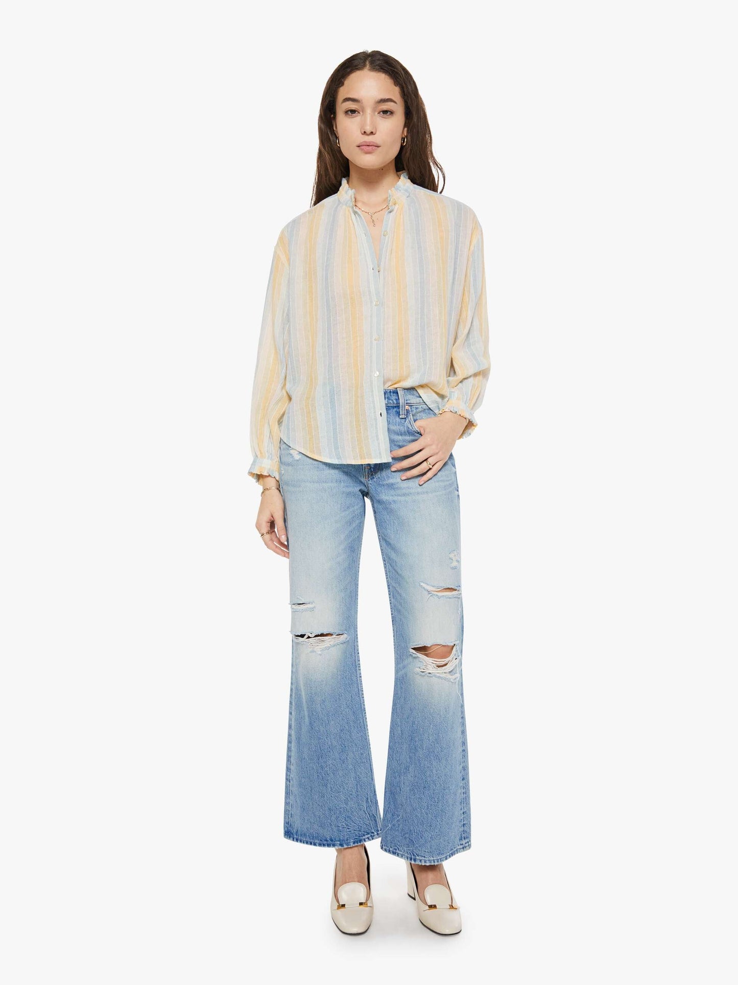 Mother Denim Brands Alix of Bohemia Poet Blouse