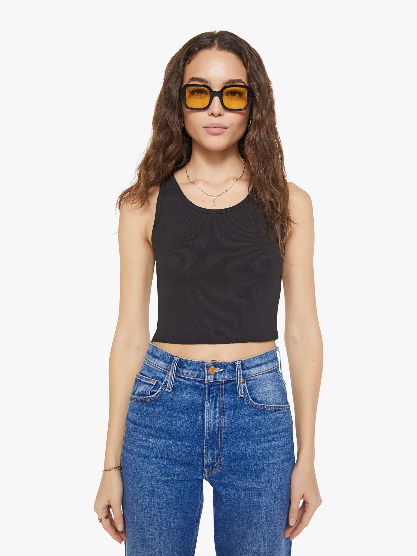 Mother Denim Brands Eterne Cropped Scoop Neck Tank
