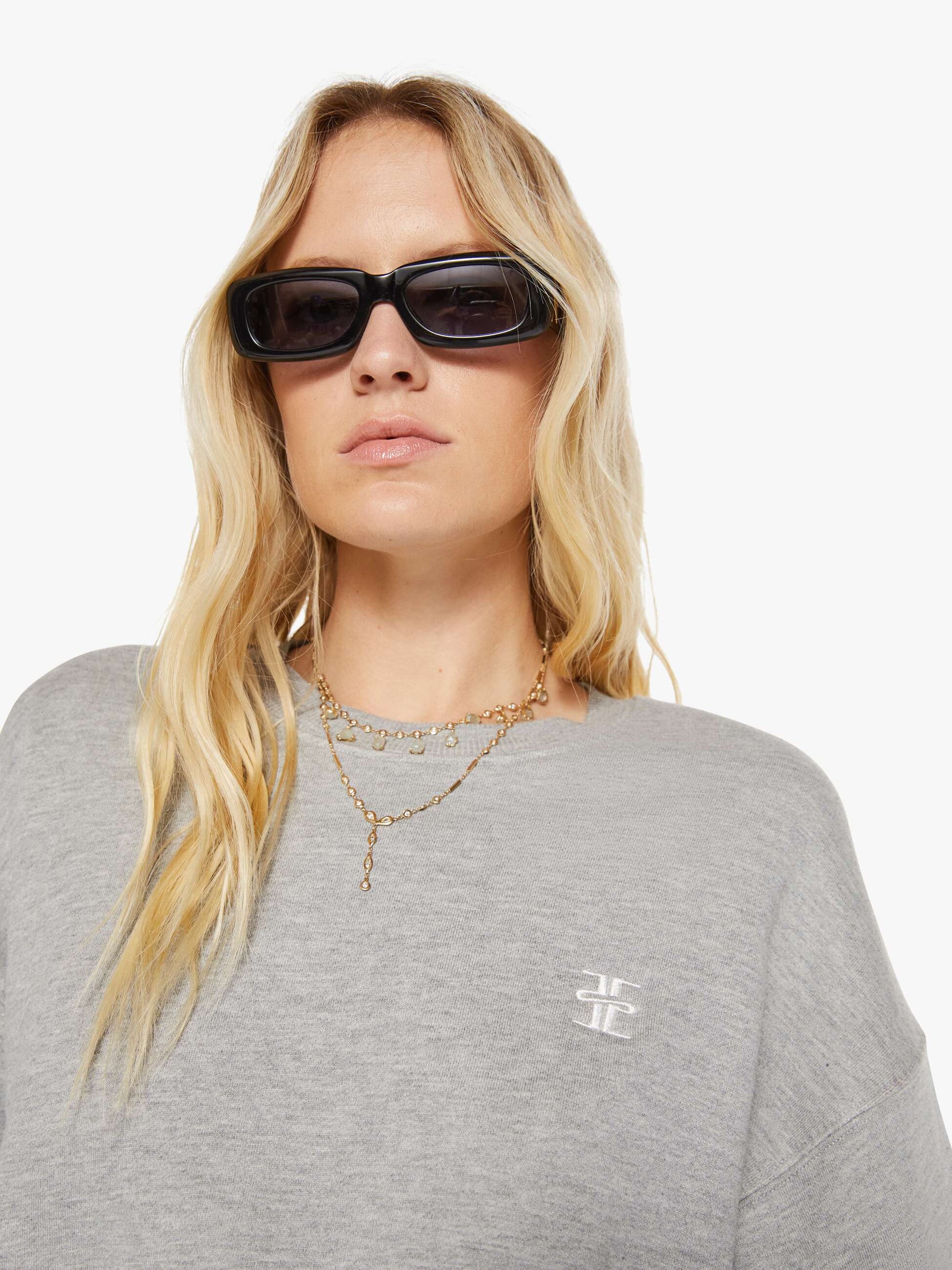 Mother Denim Brands Eterne Cropped Crewneck Sweatshirt