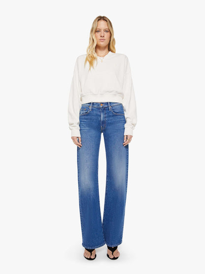Mother Denim Brands Eterne Cropped V-Neck Sweatshirt