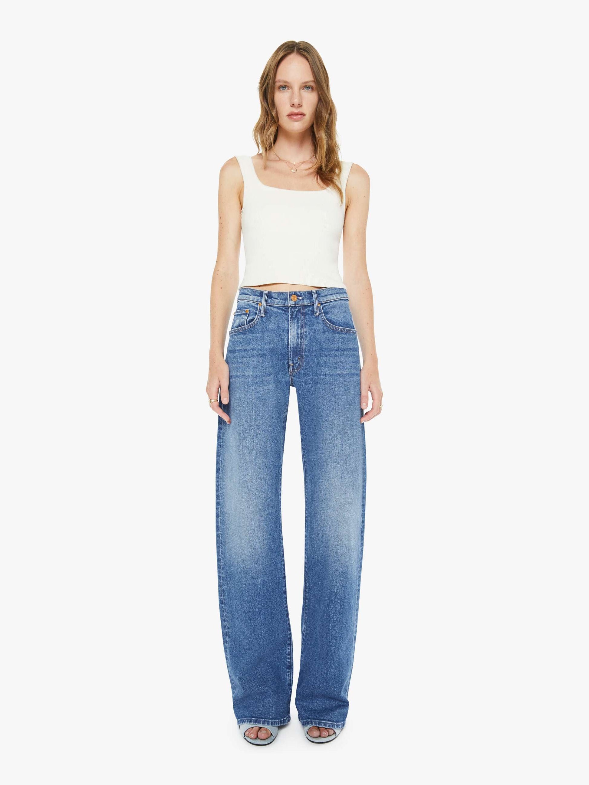 Mother Denim Brands Eterne Cropped V-Neck Sweatshirt