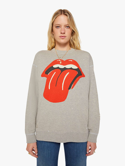 Mother Denim Brands MadeWorn Rolling Stones Destroyed Sweatshirt