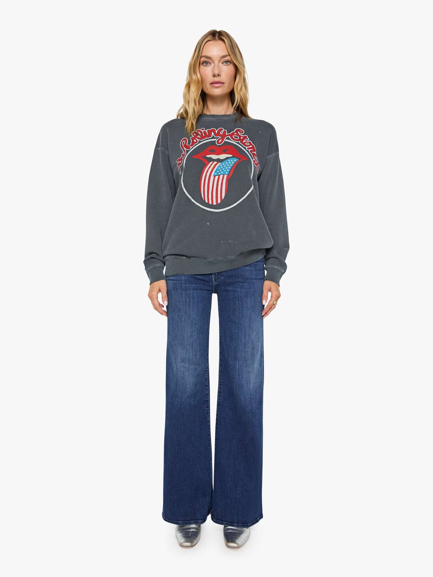 Mother Denim Brands MadeWorn Rolling Stones Sweatshirt