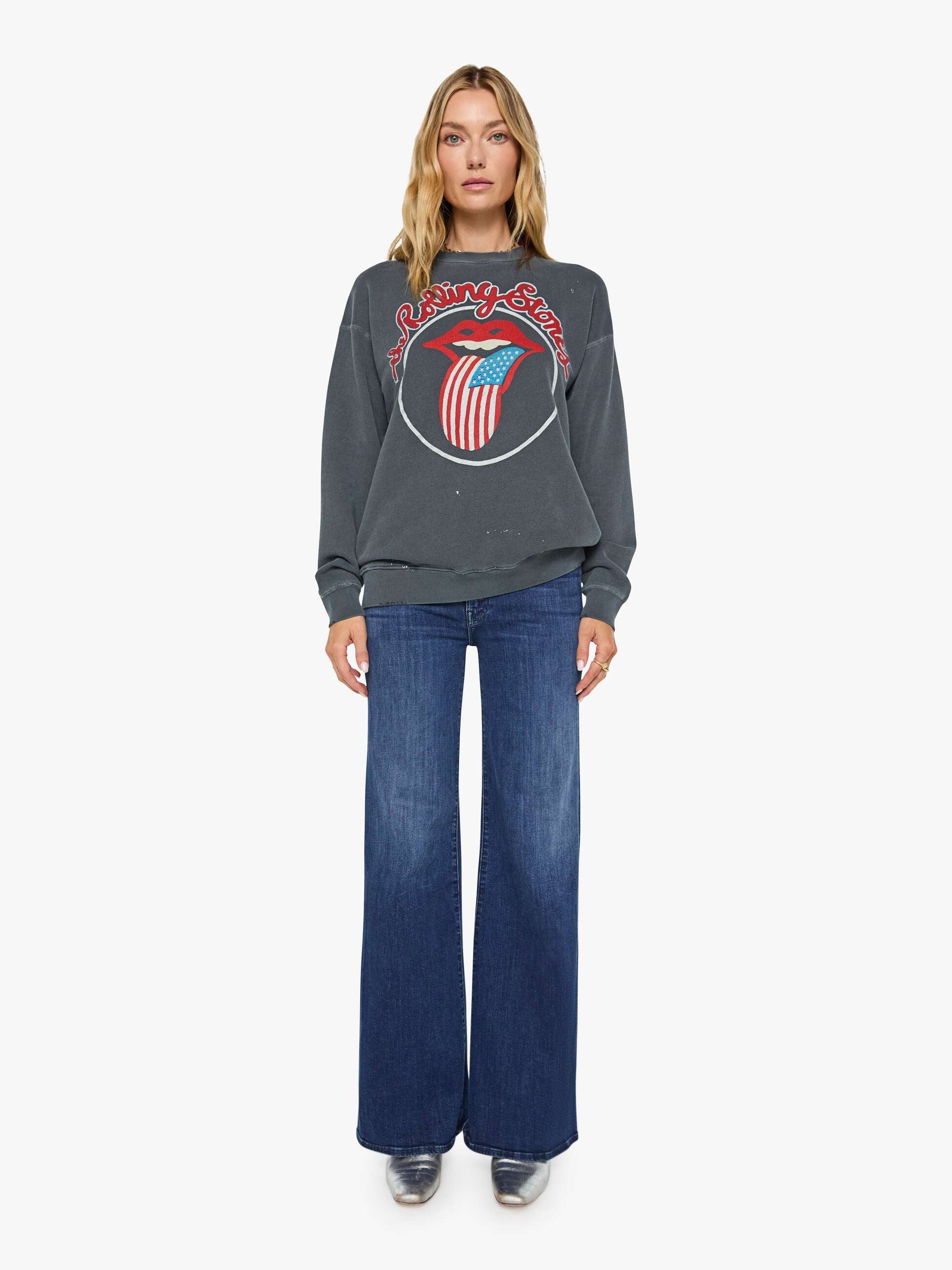 Mother Denim Brands MadeWorn Rolling Stones Sweatshirt