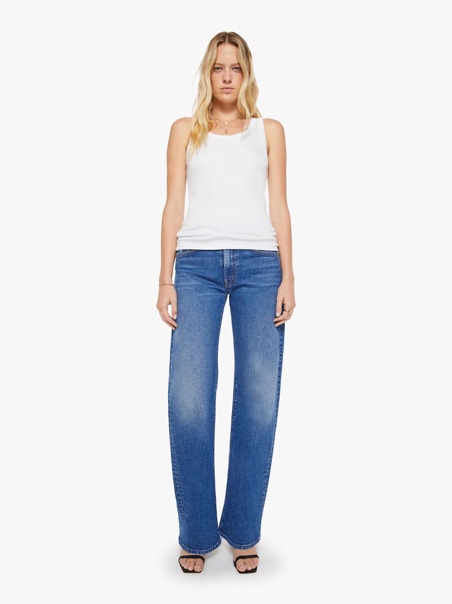 Mother Denim Brands SPRWMN Rib Fitted Scooped Tank