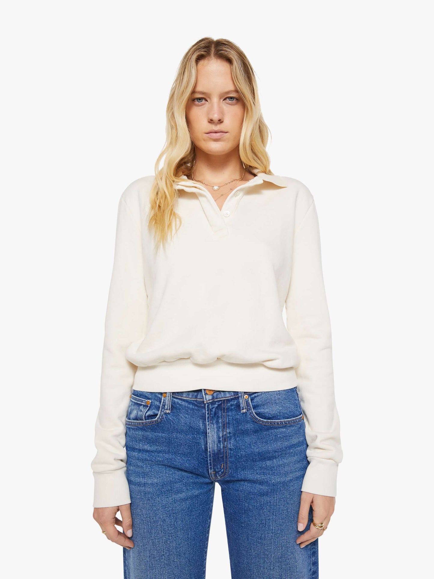 Mother Denim Brands SPRWMN Polo Sweatshirt