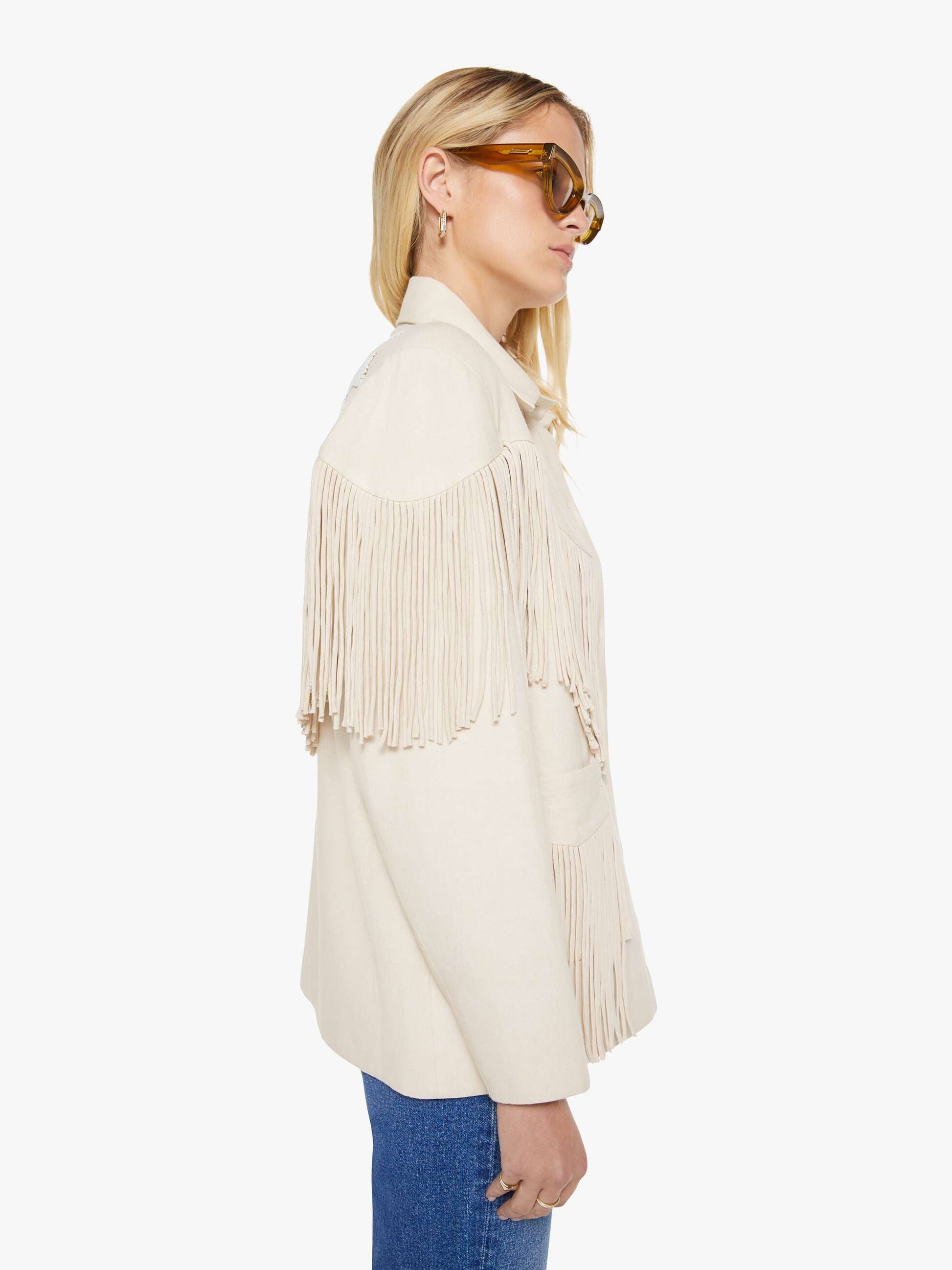 Mother Denim Brands Alix of Bohemia Jude Fringe Jacket